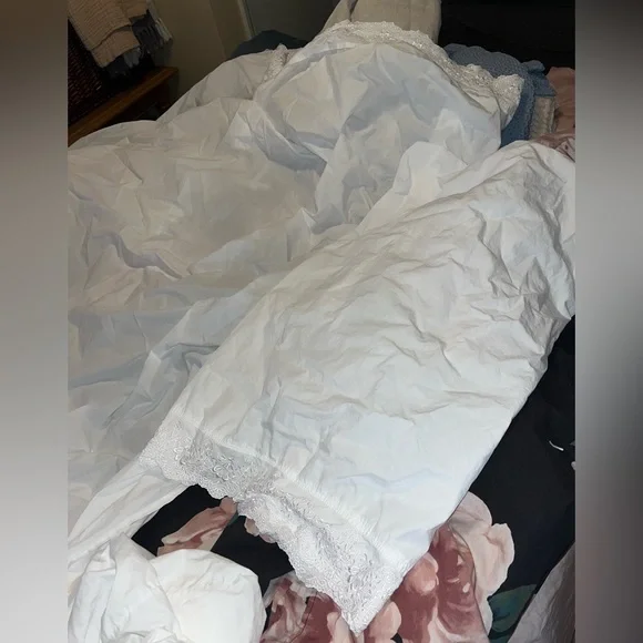 Simply Shabby Chic~White Lace Sheet Set~cotton~twin~4 pieces - Picture 15 of 16